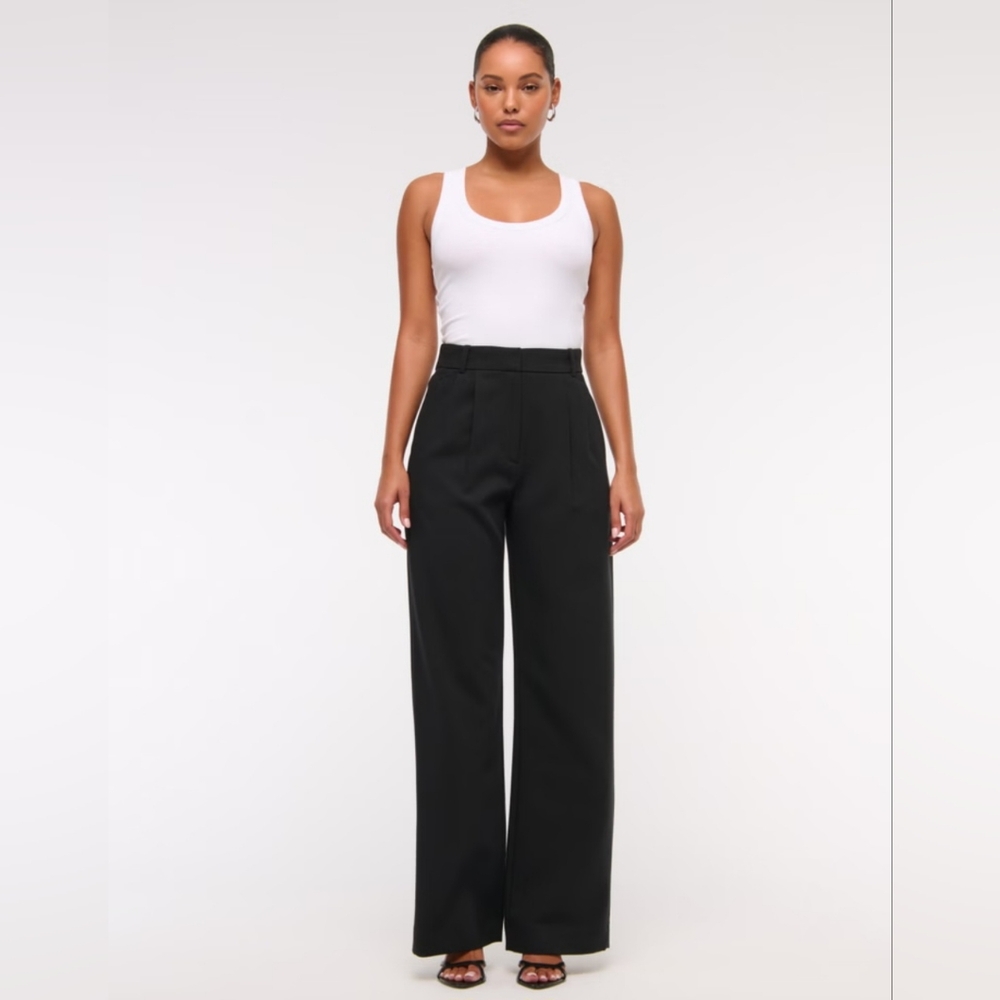 Abercrombie & Fitch Black Wide Leg Pants